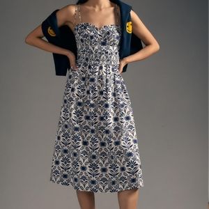 By Anthropologie corset midi dress